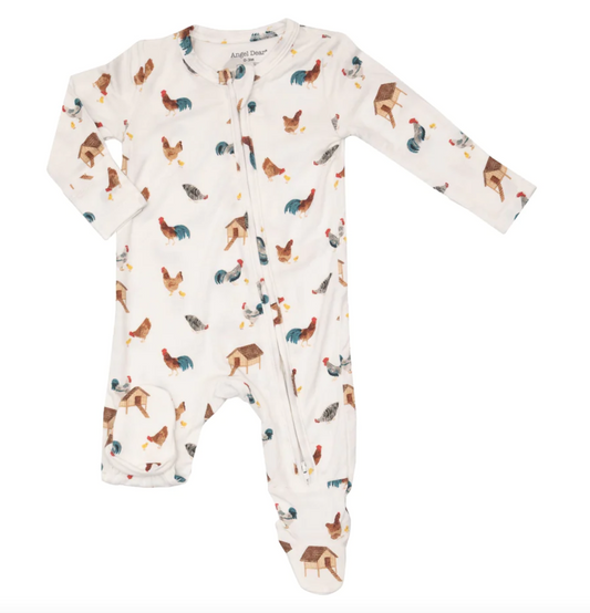 Angel Dear - 2-Way Zipper Footie - Chicken Coops