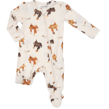 Angel Dear - 2-Way Zipper Footie - Western Saddles