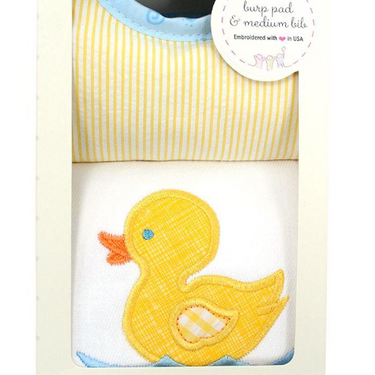 3 Marthas -Burp & Bib Cloth Set - Yellow Duck