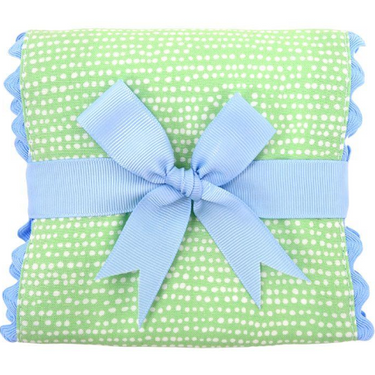 3 Marthas - Fancy Fabric Burp Blue Gator
