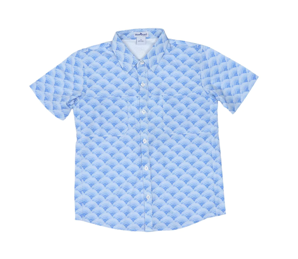 Blue Quail Short Sleeve Shirt - Waves
