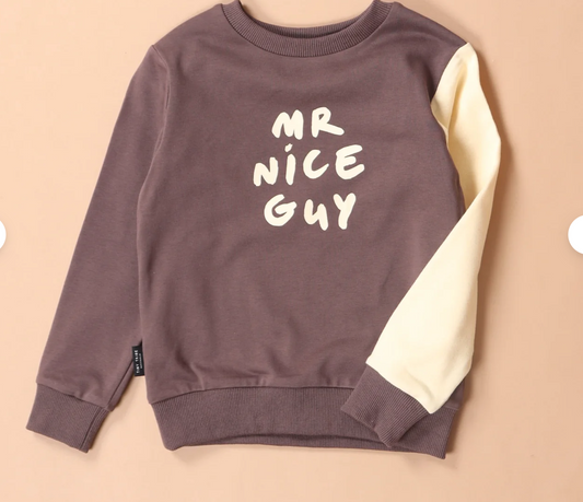 Tiny Tribe - Mr Nice Guy Colourblock Sweat Top