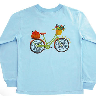 Bailey Boys - L/S Logo Tee - Bicycle on Lt Blue