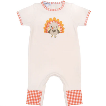 Magnolia Baby - Thankful Applique  Short Sleeve Play Suit