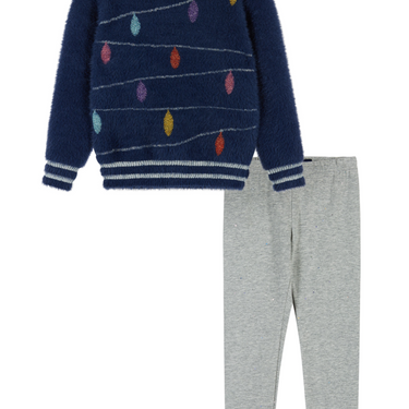 Andy and Evan - Holiday Lights Sweater & Legging Set