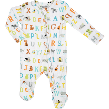 Angel Dear - 2 Way Zipper Footie - Animal ABC