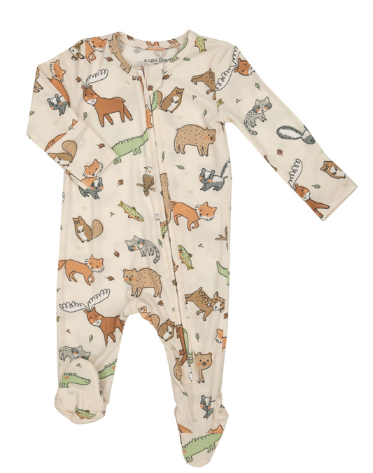 Angel Dear - 2 Way Zipper Footie - American Woodland Friends