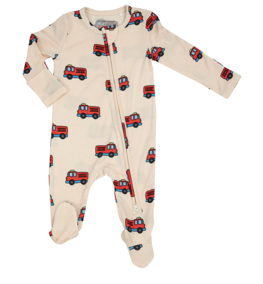 Angel Dear - 2 Way Zipper Footie - Firetruck