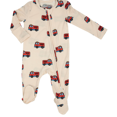 Angel Dear - 2 Way Zipper Footie - Firetruck