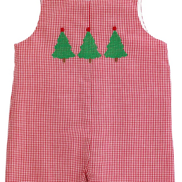 Bailey Boys - Christmas Trees on Red-MicroCheck, John John Short