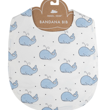 Angel Dear - Feeding Bib - Bubbly Whale Blue