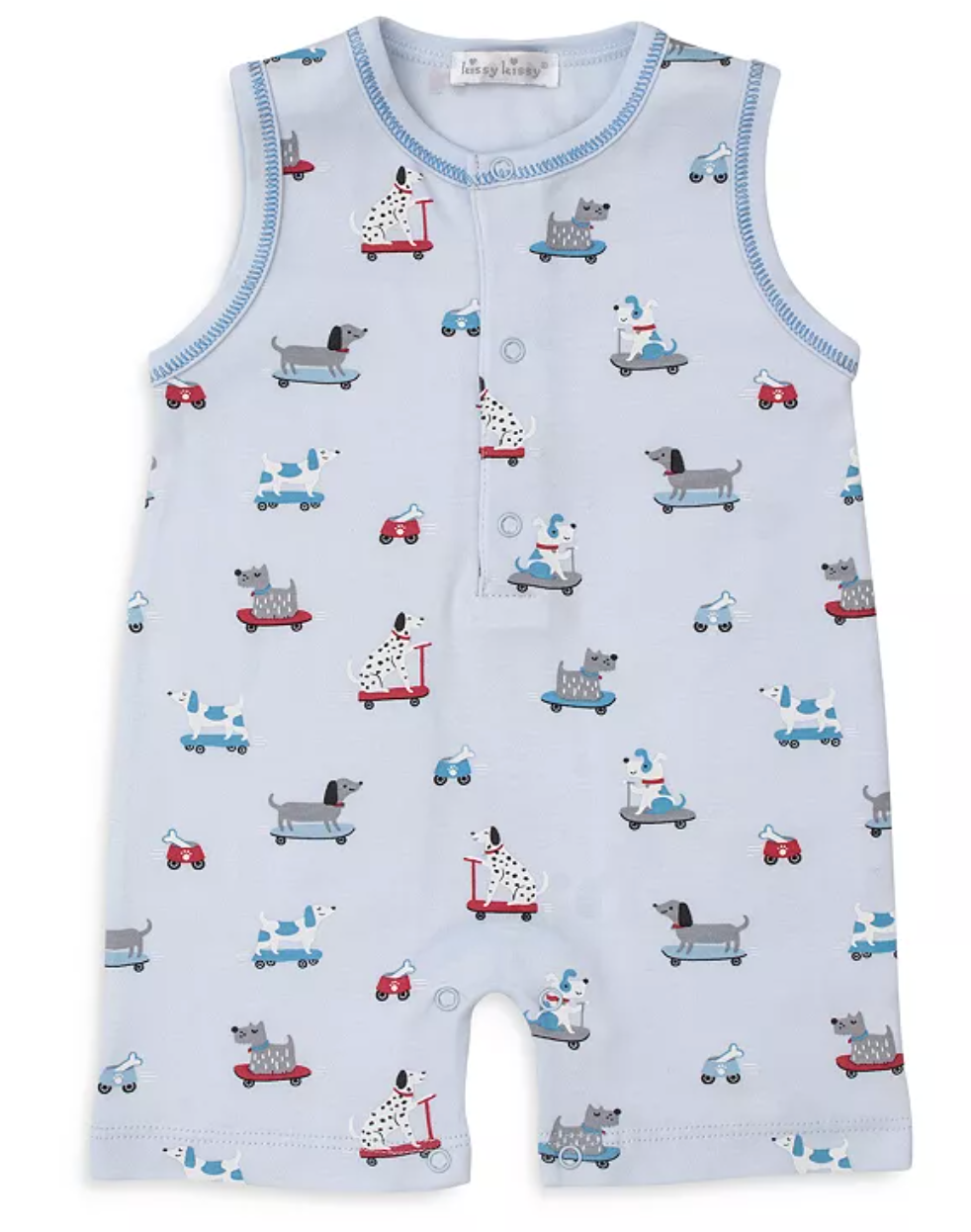 Kissy Kissy Skateboarding Pups Playsuit