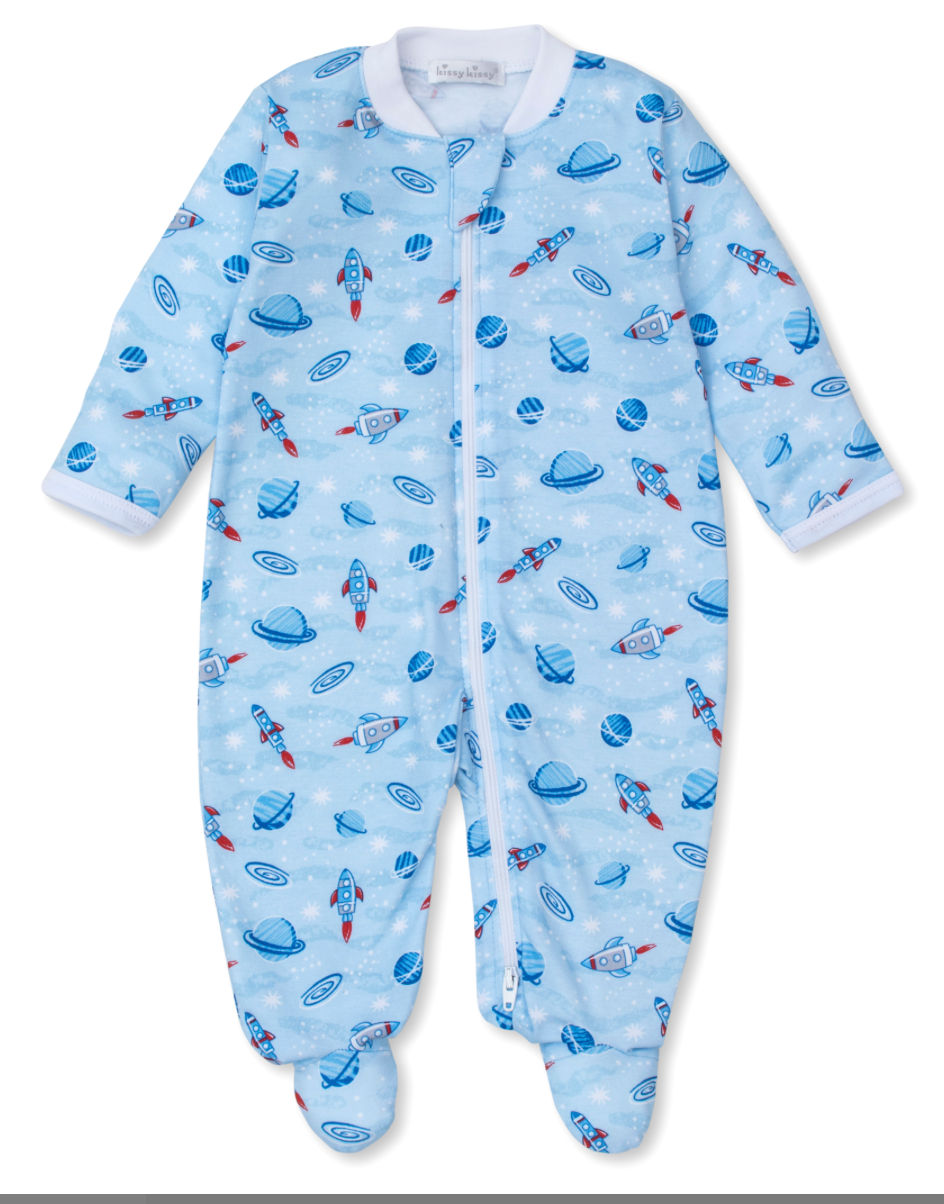 Kissy Kissy - PJ's Galaxy Footie with Zipper