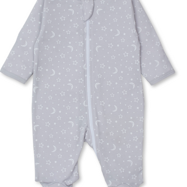 Kissy Kissy - Footie w/Zipper - Crescent Moonlight