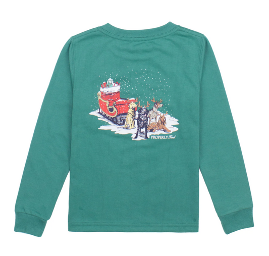 Properly Tied Boys Sleigh Dogs Long Sleeve