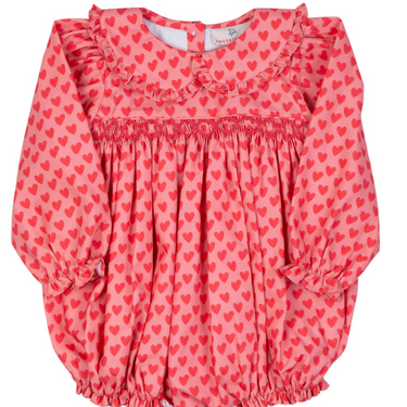 Smockingbird Ditsy Heaarts Smocked Bubble