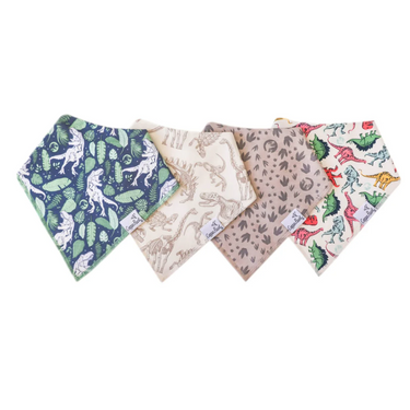 Copper Pearl Baby Bandana Bibs set (4 pack) - Jurassic Park