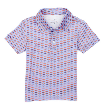 Properly Tied - Boys Inlet Polo - Freedom Flag