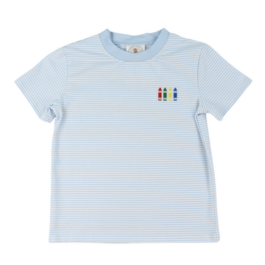 Cypress Row - Color My World Boys Blue Striped Tee