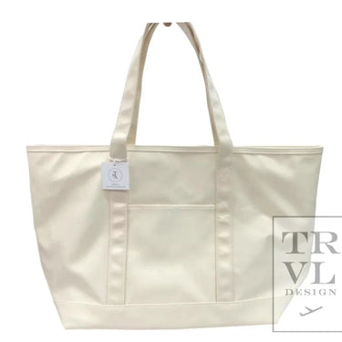 TRVL - Maxi Tote - Coated Canvas Large Natural