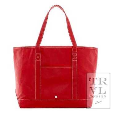TRVL - Maxi Tote - Coated Canvas Large Red