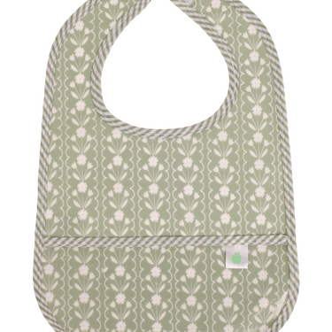 Apple of My Isla - Wipe it Up Bib - Sage Floral