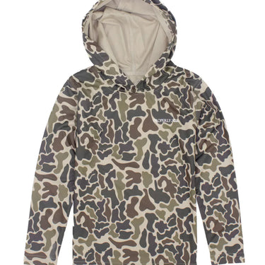 Properly Tied - Boys Sportsman Performance Hoodie - VIntage Camo