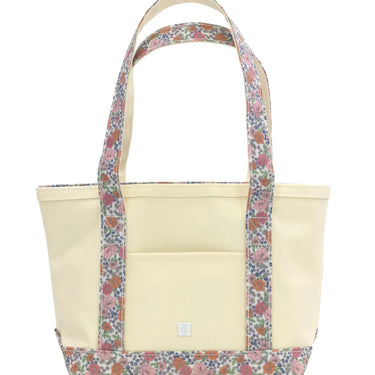 TRVL - Maxi Tote - Coated Canvas Large Natural with Posies Trim