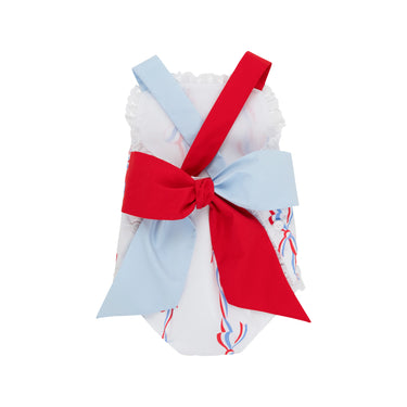 Beaufort Bonnet - Sisi Sunset - Broadcloath - America's Birthday Bows/Buckhead Blue/Richmond Red
