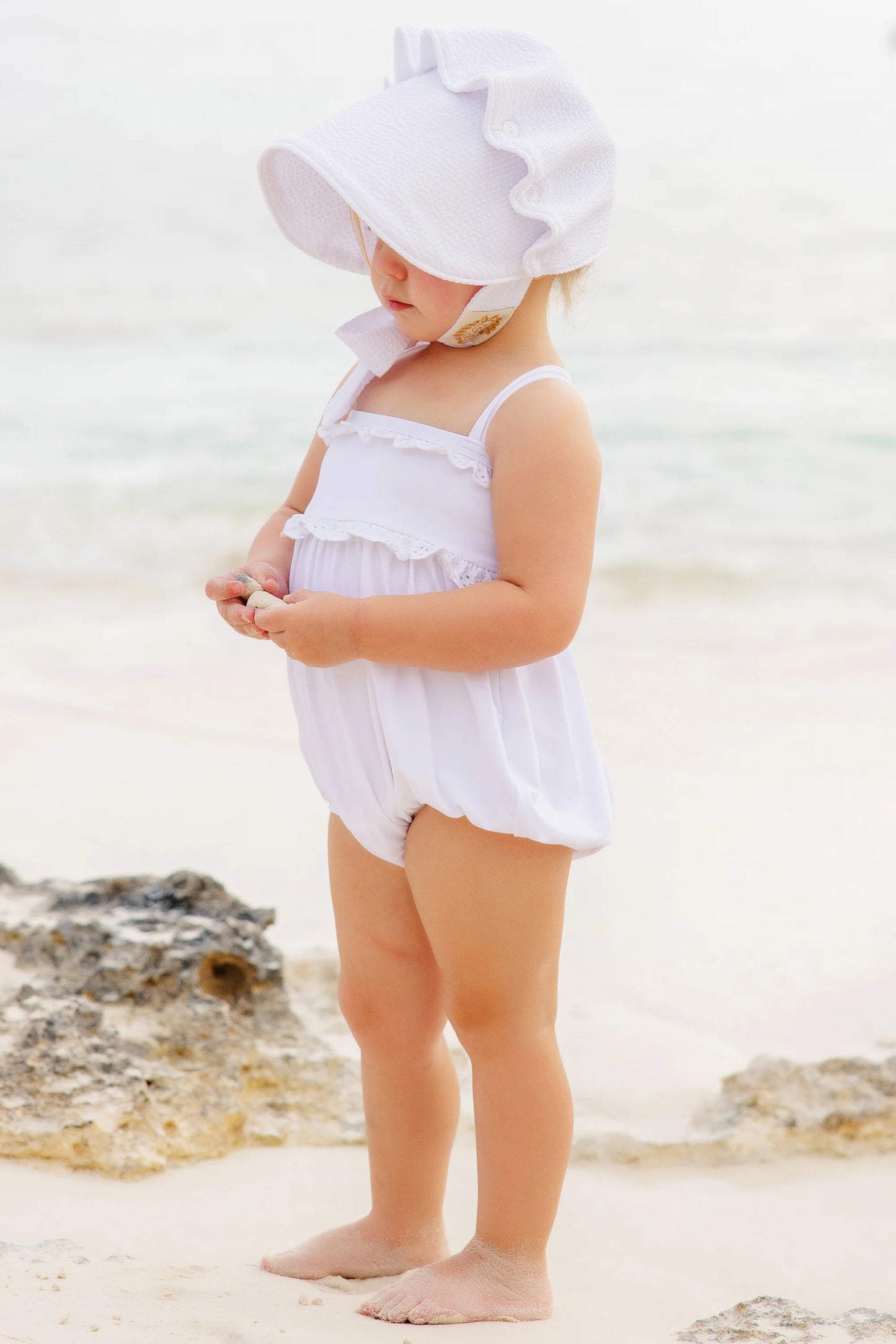 The Beaufort Bonnet - St. Bart's Bubble Bathing Suit - Worth Avenue White