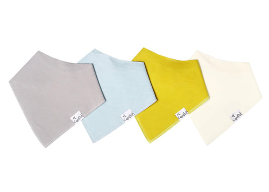 Copper Pearl - Baby Bandana Bibs (4-Pack) - Stone