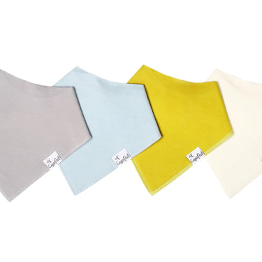 Copper Pearl - Baby Bandana Bibs (4-Pack) - Stone