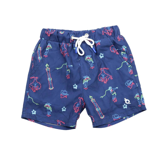 Blue Quail - Neon Rodeo Swim Trunk