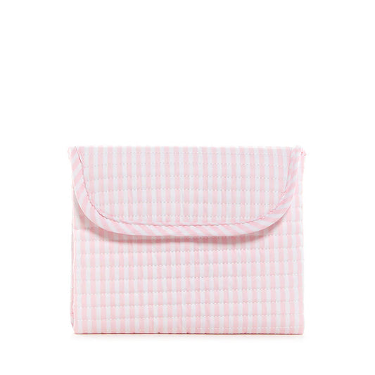 TRVL - Quilted Changing Mat - Pimlico Stripe Pink