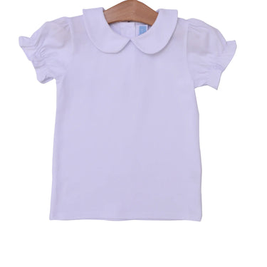 Trotter Street - Peter Pan Collar Shirt- White