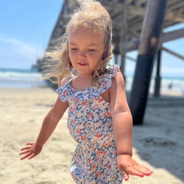 Vignette  - Kathy Romper -  Blue Floral