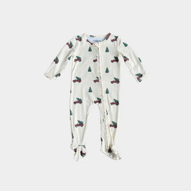 Babysprouts - Footie Romper - Christmas Truck
