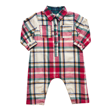 Pink Chicken - Baby Boy's Easton Jumper - Holiday Tartan