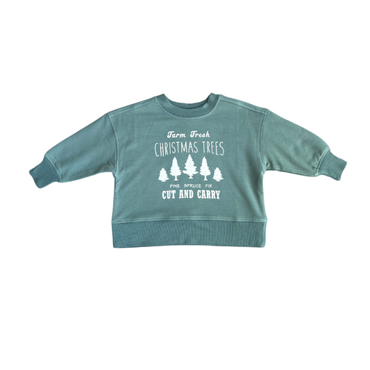 Baby Sprouts - Boxy Sweatshirt - Farm Fresh Christmas Trees