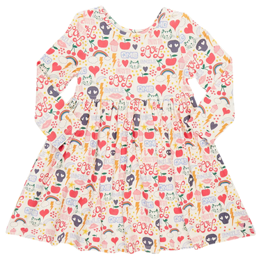 Pink Chicken - Girls Bamboo Steph Dress - Journal Doodle
