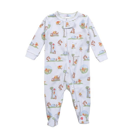 Baby Loren - Honey Bear Pima Zipper Footie