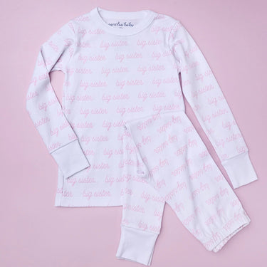 Magnolia Baby - Pink Big Sister Printed Long Sleeve Pajamas