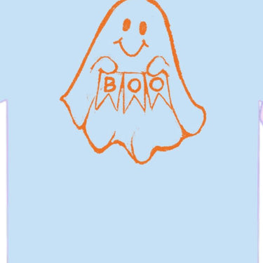 Mustard & Ketchup Kids - Short Sleeve Light Blue BOO Ghost T-Shirt