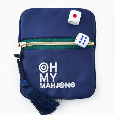 Oh My Mahjong - Blue Coin and Dice Bag
