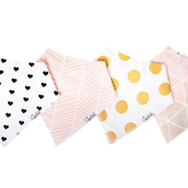 Copper Pearl - Baby Bandana Bib (4-Pack) - Blush