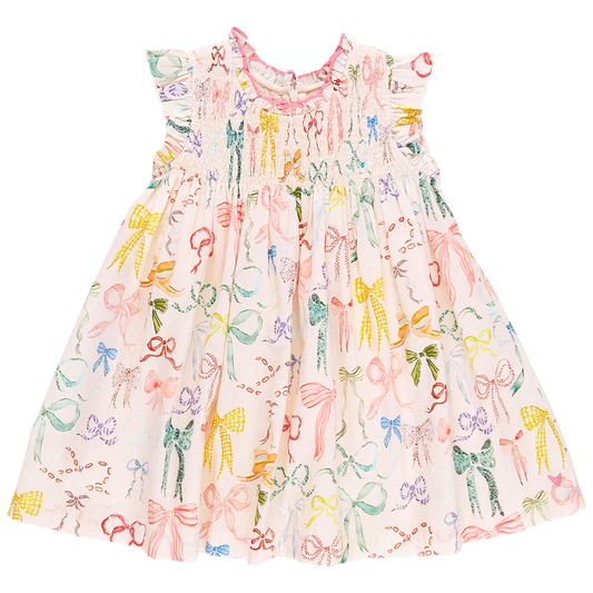 Pink Chicken - Stevie Dress Set - Watercolor Bows