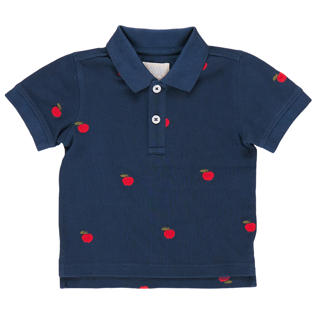 Pink Chicken - Boys Alec Shirt -Apples Embroidery