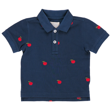 Pink Chicken - Boys Alec Shirt -Apples Embroidery