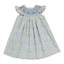 Sweet Dreams - Becca Blue/Yellow Floral Smocked Dress