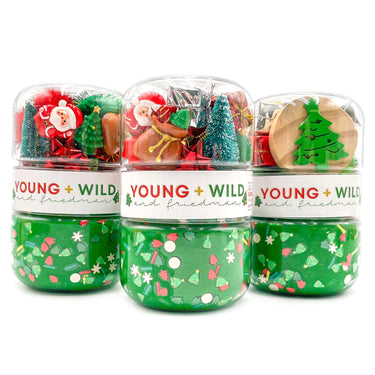 Young Wild and Friedman - Christmas Tree Grab & Go Dough Jar